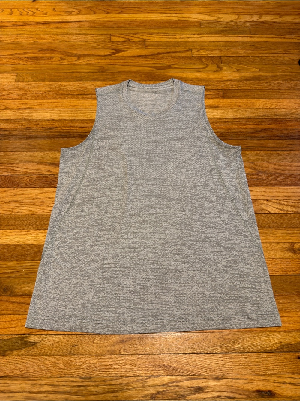 Outdoor Voices Men’s Mesh Sleeveless Tank Top, Medium, Heather Grey